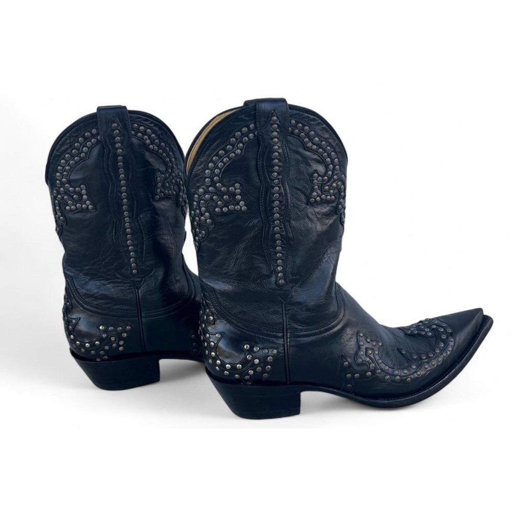 Old Gringo Black Leather Studded Western Cowboy Boots Pointed Toe 9 B L716-48